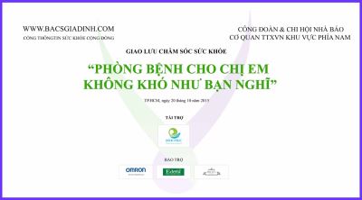 Bacsigiadinh.com: Giao lưu chăm sóc sức khỏe nữ nhà báo nhân ngày 20/10